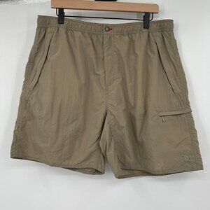 The North Face men's shorts stretch waist mens size XL shorts tan Brown Nylon